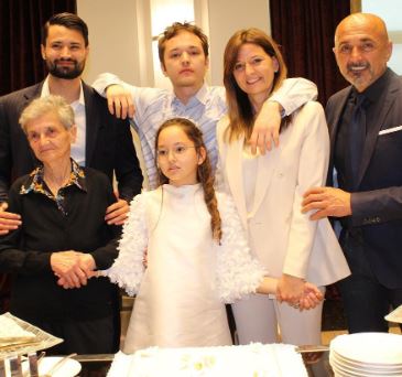 Tamara Spalletti with her family